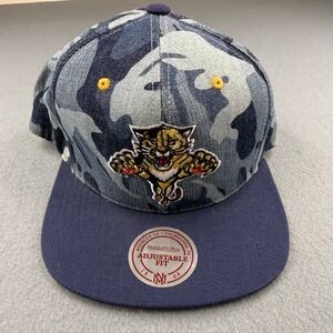 Mitchell & Ness Hat Mens OSFM Blue Camo Florida Panthers NHL Snapback Cap